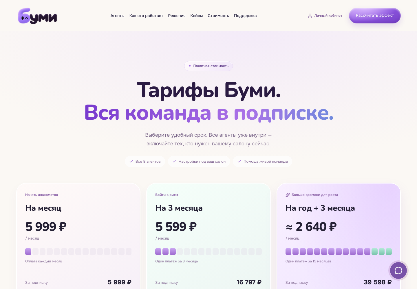 Страница стоимости